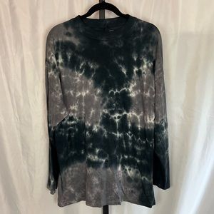 Free People We the Free Tie Dye Oversized Long Sleeve Shirt, size Small